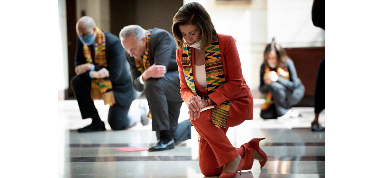 Nancy Pelosi kneeling to honor George Floyd in 2020 