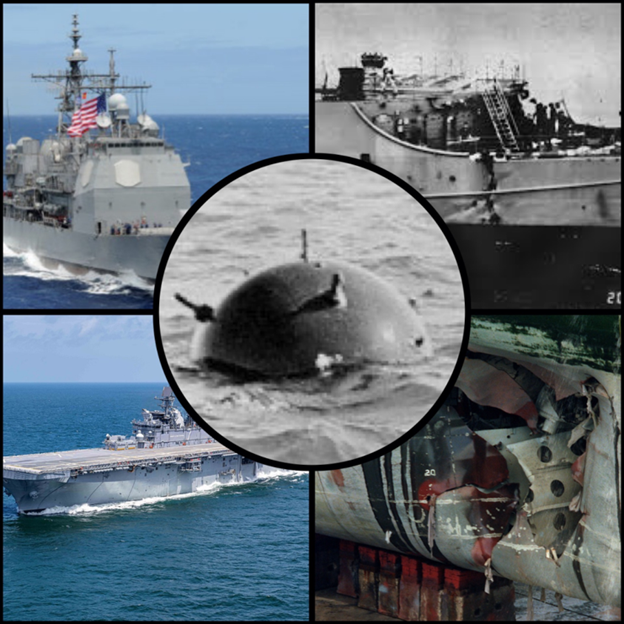 USS Tripoli and USS Princeton damaged by mines