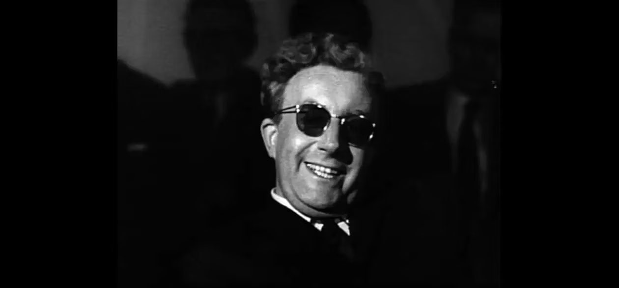 Peter Sellers as Dr. Strangelove from Stanley Kubrick's 1964 film Dr. Strangelove (wikipedia)